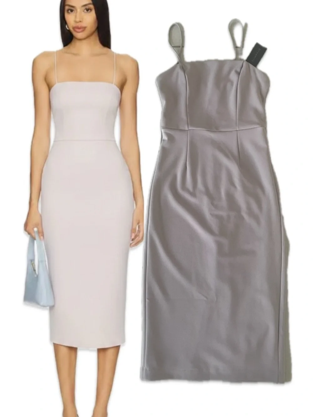 Dynamite Light Mauve Midi Bodycon Dress 🔥 - Size XS, NWT - Picture 2 of 15